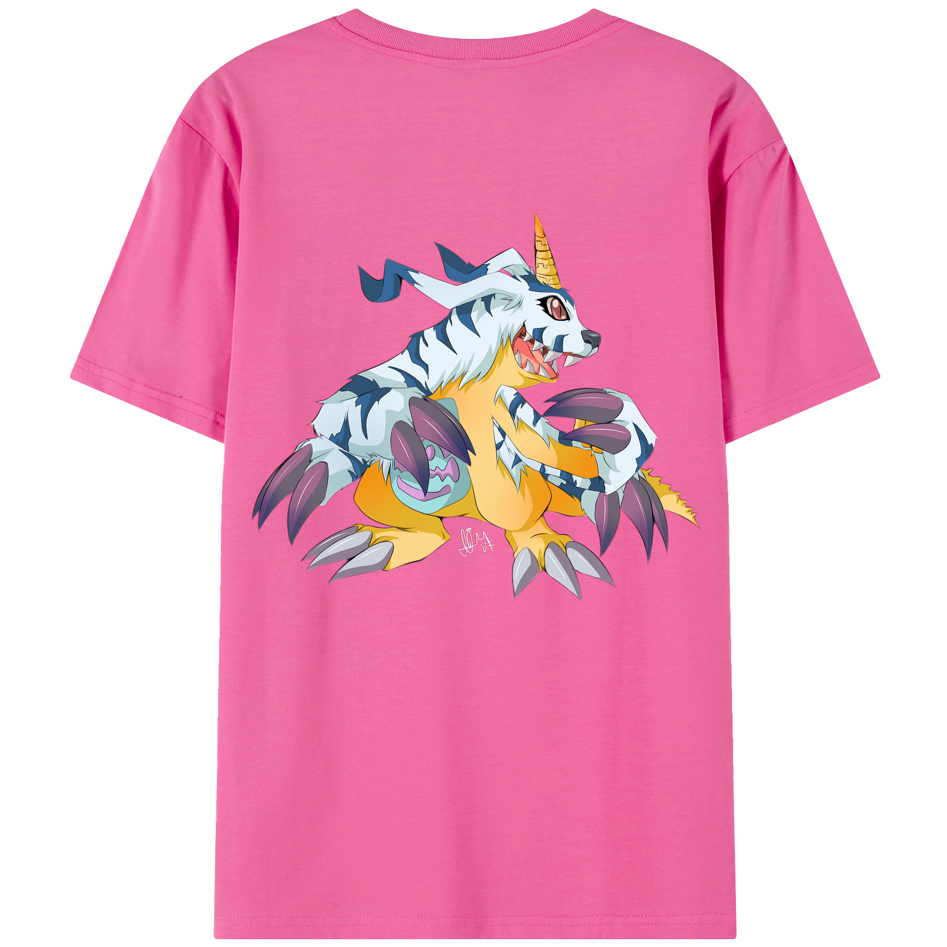 （画像用） Digimon デジタルモンスター/デジモン レディース半袖Tシャツ(バックプリント)